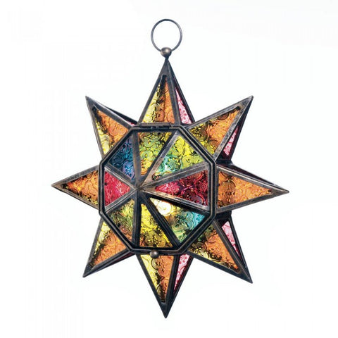 Multi Faceted Colorful Star Lantern