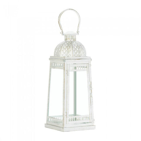 Large White Moroccan Inspiration Lantern