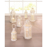 Large White Moroccan Inspiration Lantern