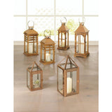 Large Rose Metal Living Lantern