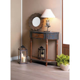 Wood Half-moon Hall Table