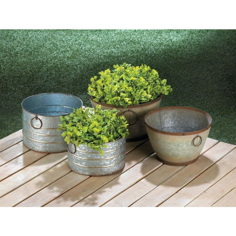 Tapered Galvanized Planters