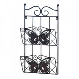 Butterfly 2-tier Magazine Wall Rack