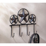 Texas Star Wall Hooks Plaque