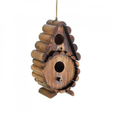 Round Log Birdhouse