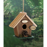 Pine Cone Rustic Wood Birdhouse
