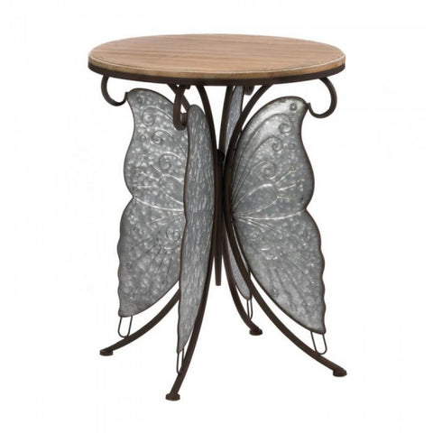 Rustic Butterfly Accent Table