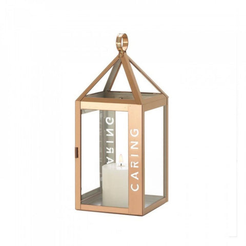 Rose Metal Frame Caring Lantern