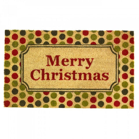 Christmas Polka Dot Welcome Mat