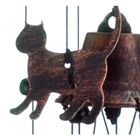 26&#34; Bronze Cats Wind Chimes