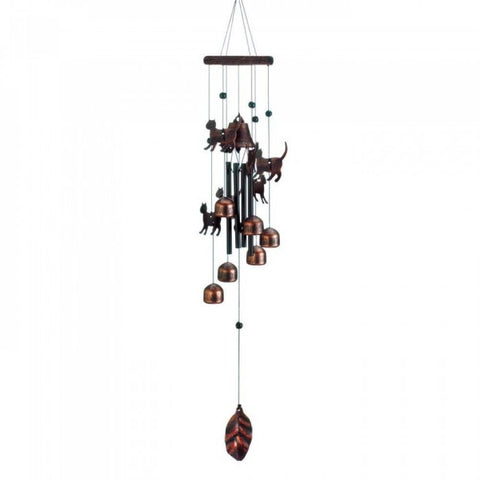 26&#34; Bronze Cats Wind Chimes