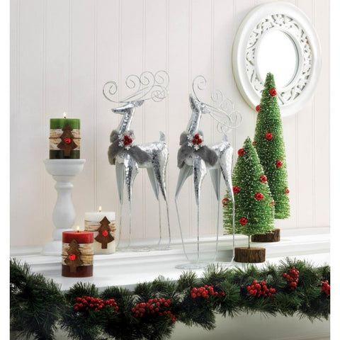 Tall Glitter Tree With Ornaments