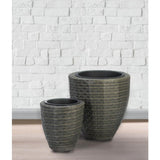 Monterey Wicker Round Planters