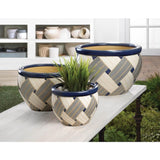 Geo Print Planter Trio