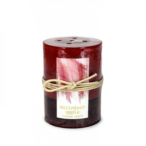 Macintosh Apple Pillar Candle 3x4