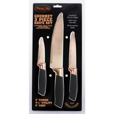 Copper Blade 3 Pc Knife Set