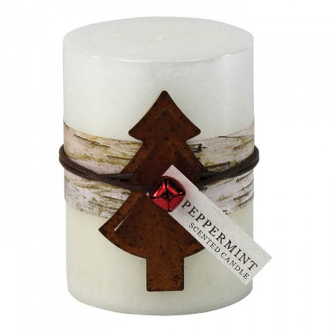 Peppermint Rustic Candle 3x4