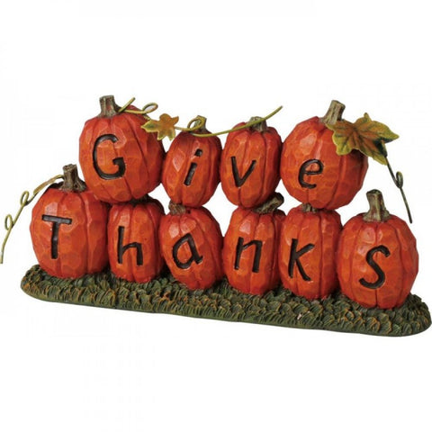 Give Thanks Pumpkin Decoration