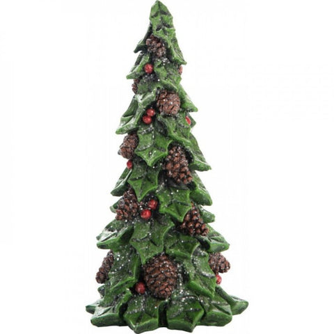Holly Christmas Tree Figurine