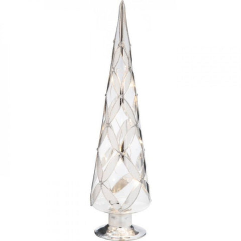 Light Up Glass Christmas Tree