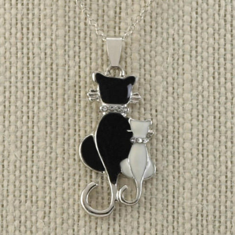 Cat And Kitten Necklace