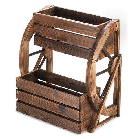 Wagon Wheel Double-tier Planter