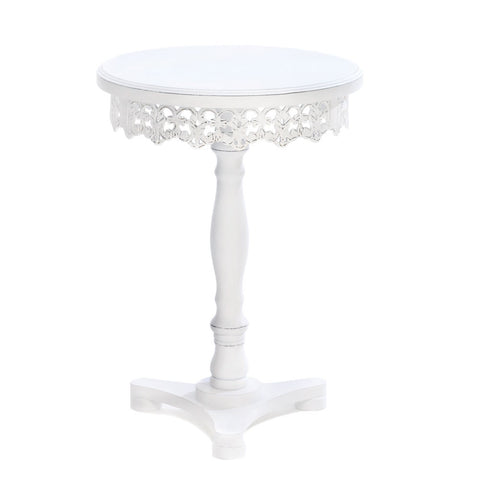 White Shabby Elegance Pedestal Table