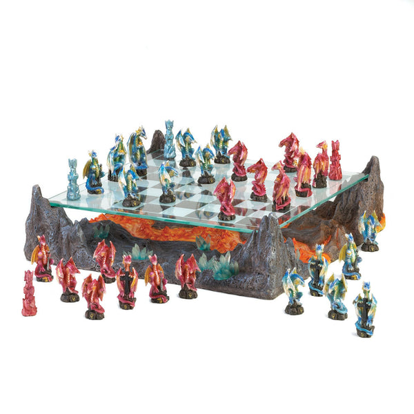 Fire River Dragon Chess Set