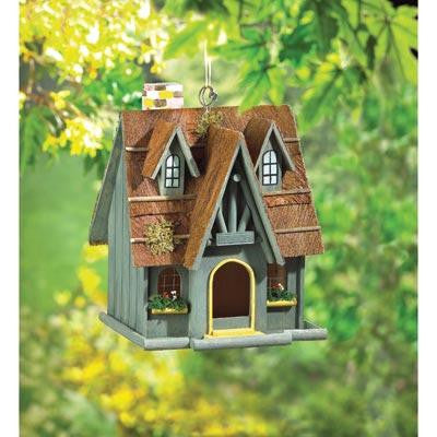 Thatch Roof Chimney Birdhouse