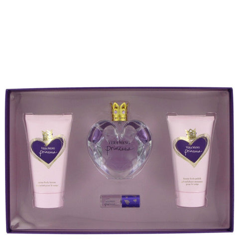 Princess By Vera Wang Gift Set -- 1.7 Oz Eau De Toilette Spray + 2.5 Oz Body Lotion + 2.5 Oz Body Polish + .13 Mini Edp