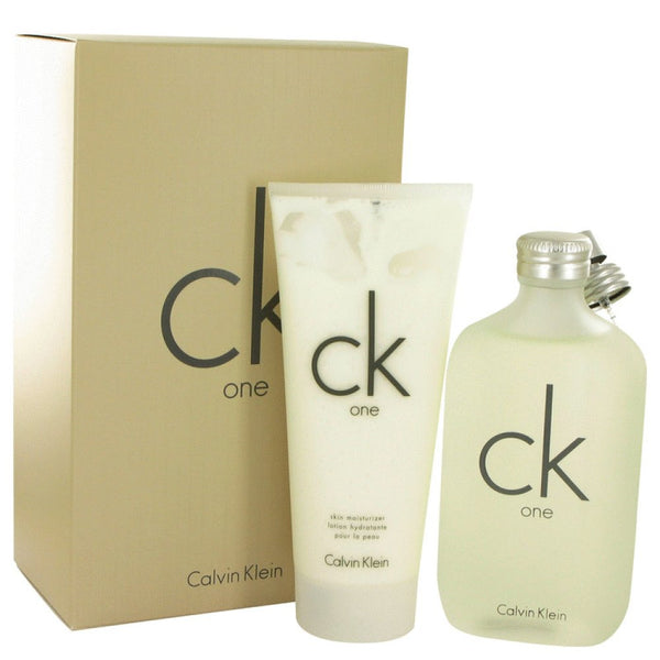 Ck One By Calvin Klein Gift Set -- 6.7 Oz Eau De Toilette Spray + 6.7 Oz Body Lotion