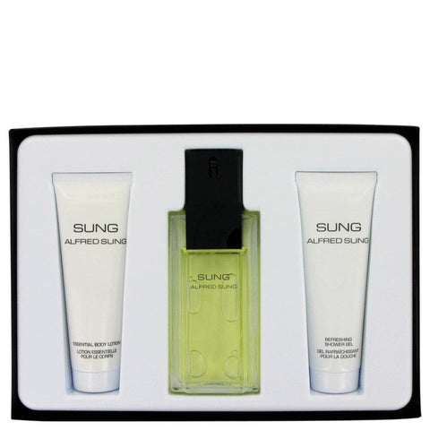 Alfred Sung By Alfred Sung Gift Set -- 3.4 Oz Eau De Toilette Spray + 2.5 Oz Body Lotion + 2.5 Oz Shower Gel