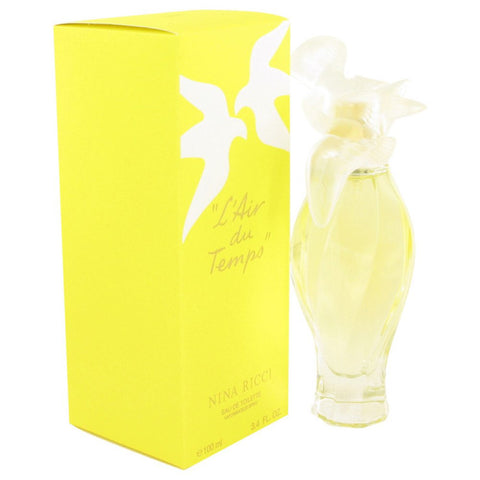 L&#39;air Du Temps By Nina Ricci Eau De Toilette Spray W/bird Cap 3.3 Oz