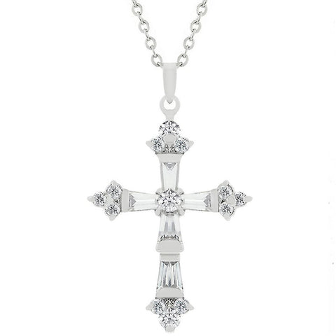 Brilliant Cz Cross Pendant