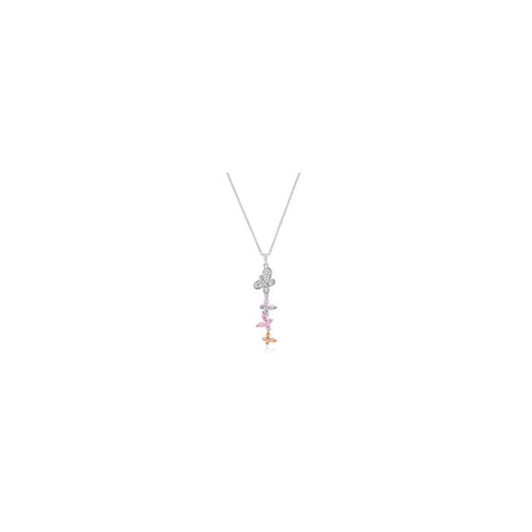Silvertone Multi-butterfly Pendant