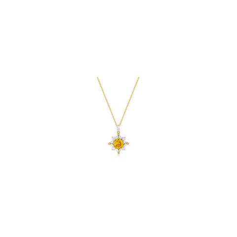 Classic Sun Pendant In Goldtone