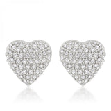 Special Pave Heart Earrings