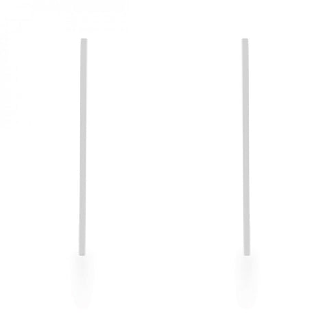 Carolee Rhodium Stainless Steel Long Line Drop Earrings