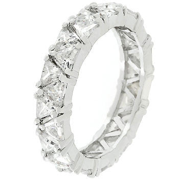 Silver Tone Trillion Fashionista Ring