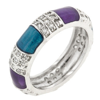 Purple And Turquoise Fashion Ring