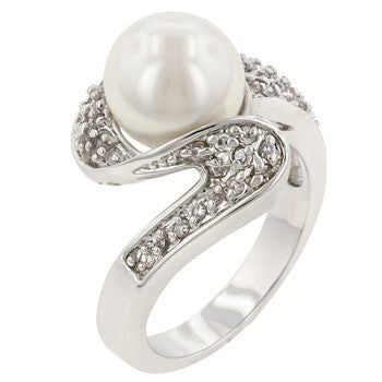 White Pearl Fashion Ring