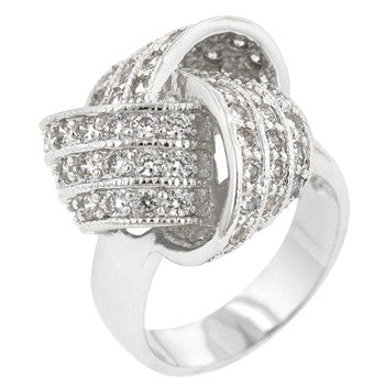 Large Cz Knot Ring