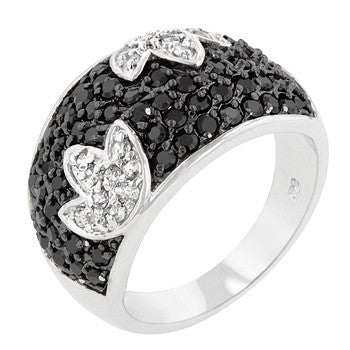 Black And White Cocktail Ring