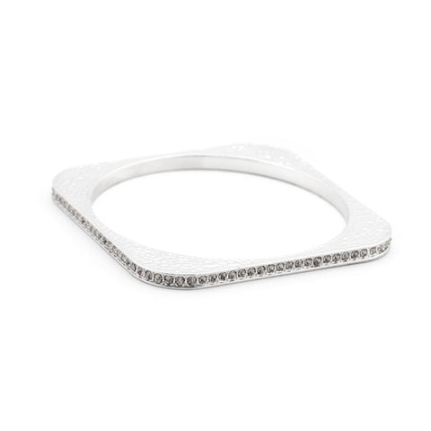 Hammered Cz Square Bangle