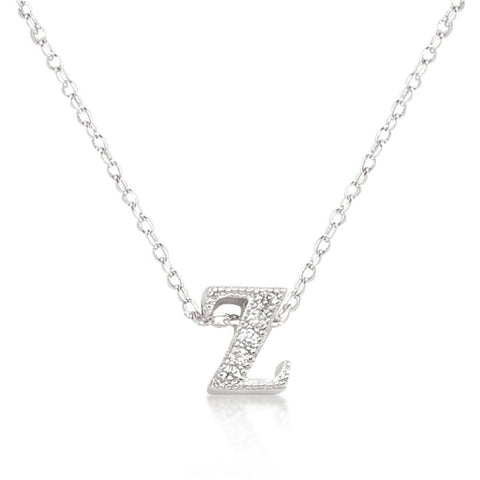 Micro-pave Initial Z Pendant