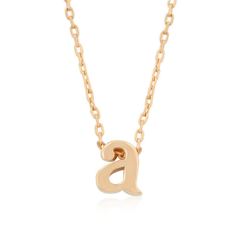 Rose Gold Initial A Pendant