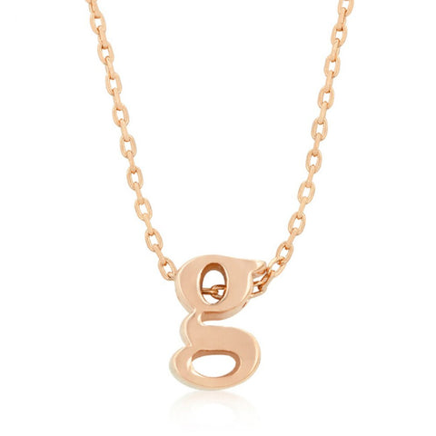 Rose Gold Initial G Pendant