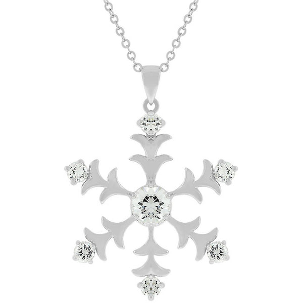 Silver Tone Snowflake Pendant