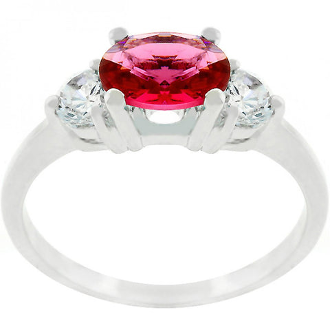 Oval Quartet Cubic Zirconia Ring