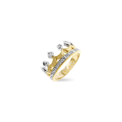 Two Tone Crown Ring